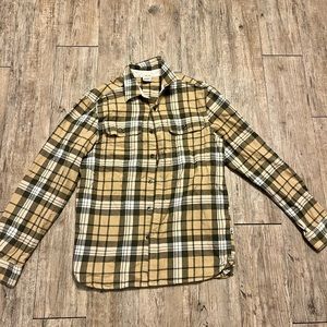 The North Face Tan and Green Casual Button Down Shirt